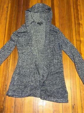 Barefoot Dreams Cozy Open-Front Hooded Cardigan - Gray OVERSIZED LIKE NEW